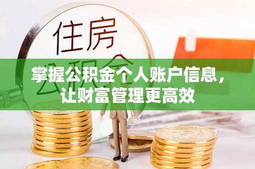 澳门掌握公积金个人账户信息，让财富管理更高效