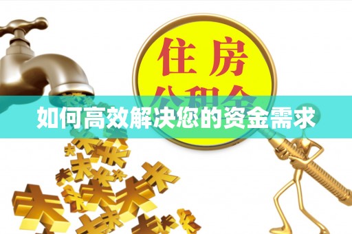 澳门如何高效解决您的资金需求